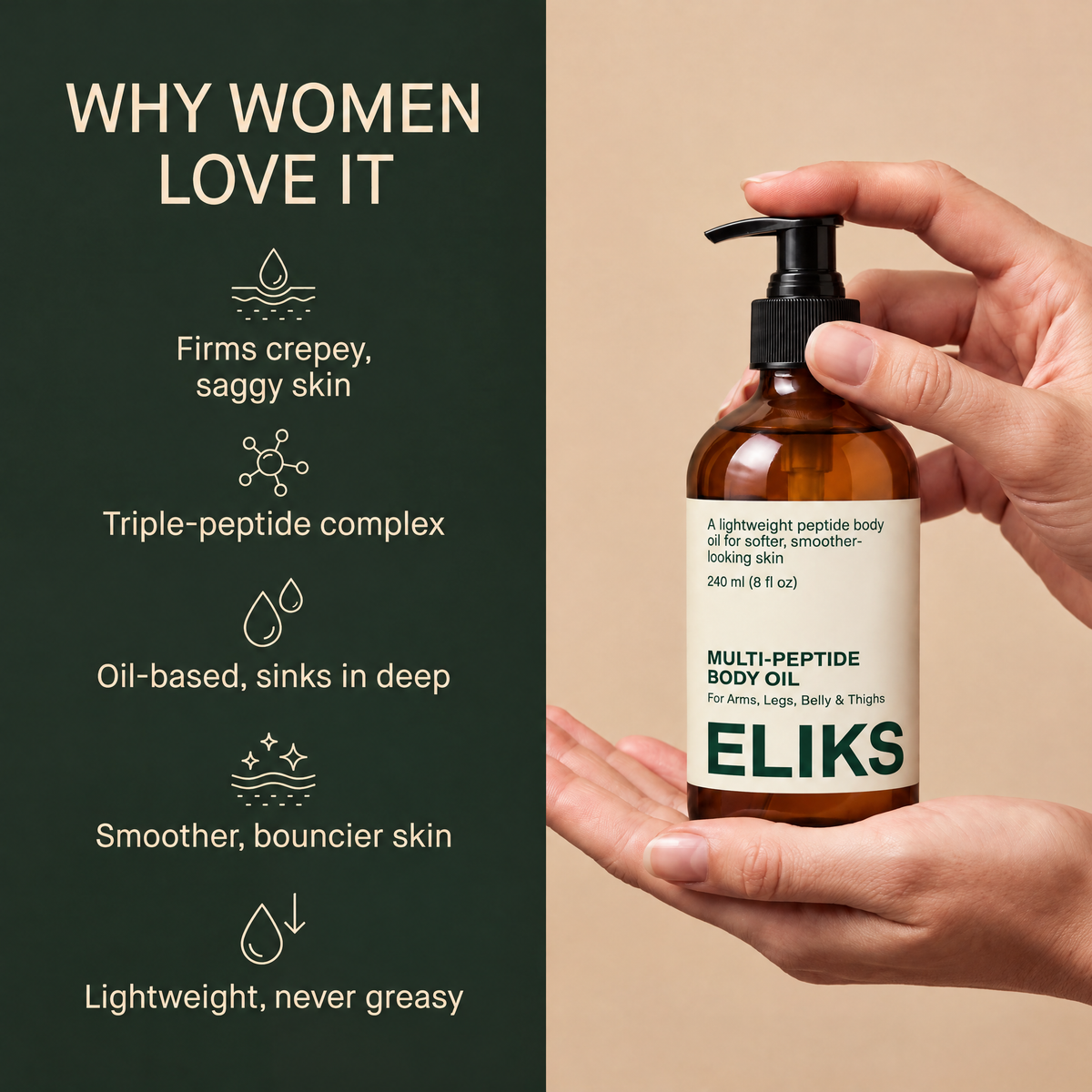 ELIKS® Triple-Peptide Firming Body Oil