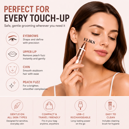 EliksTrim – 2-in-1 Eyebrow & Facial Hair Trimmer