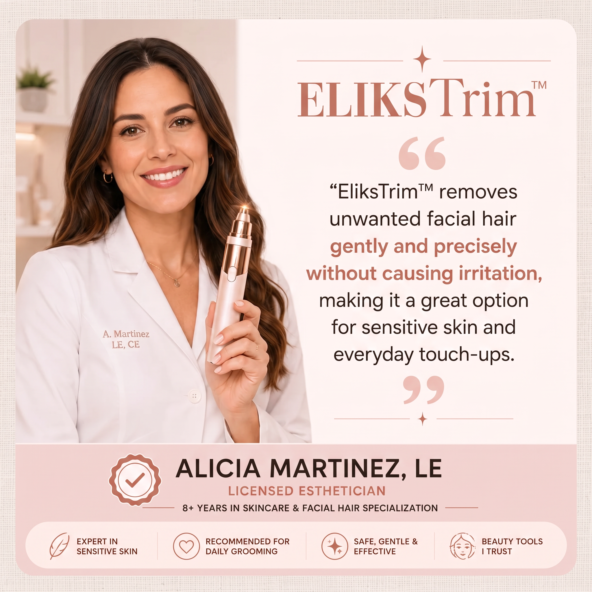 EliksTrim – 2-in-1 Eyebrow & Facial Hair Trimmer